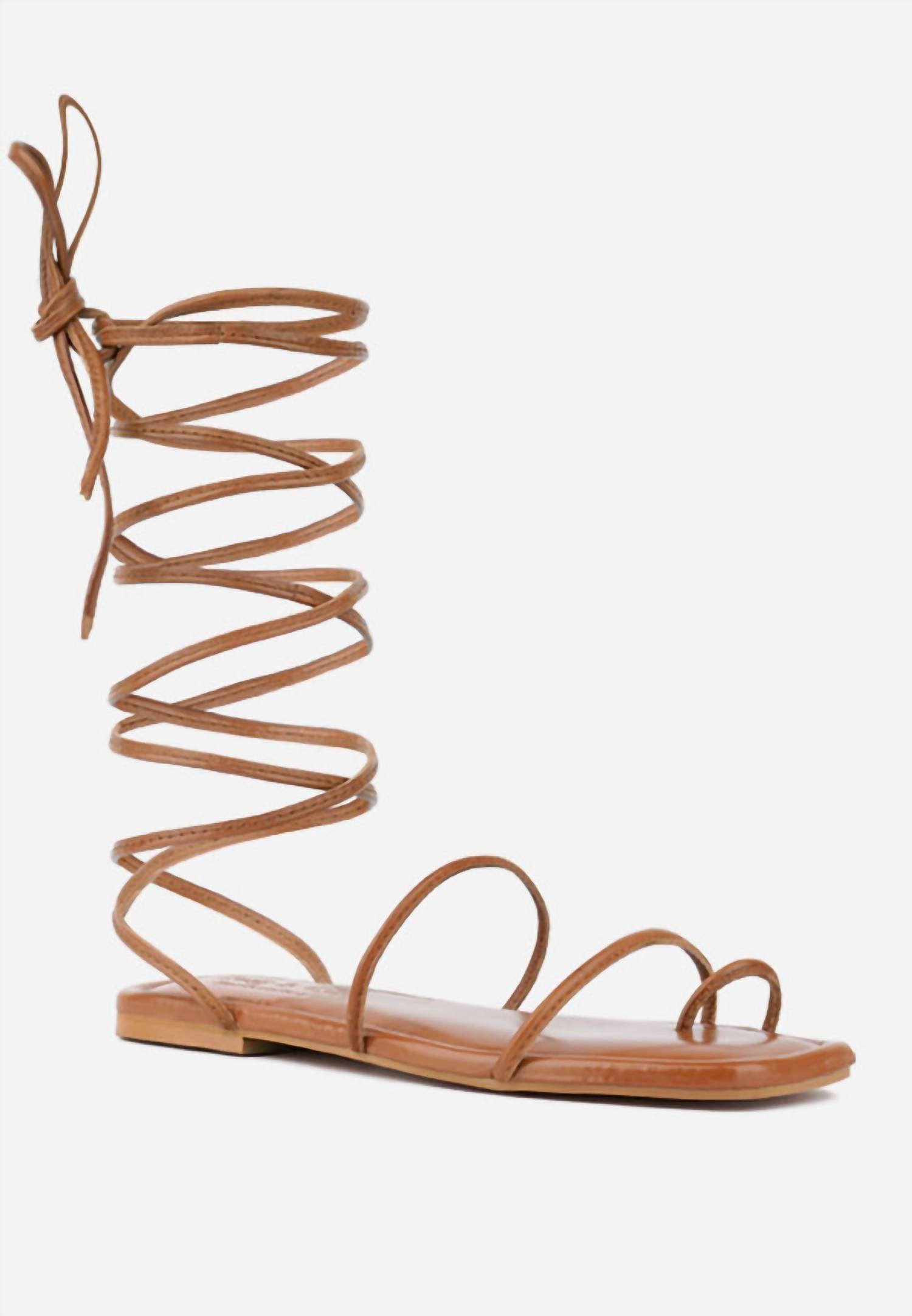 004165ad-2294-4a8c-81cf-f68143db9cf7-upscale_15k-1500x1500-70 Rag Company - Women Amatha Essential Toe Ring Summer Leather Flats - Image 1