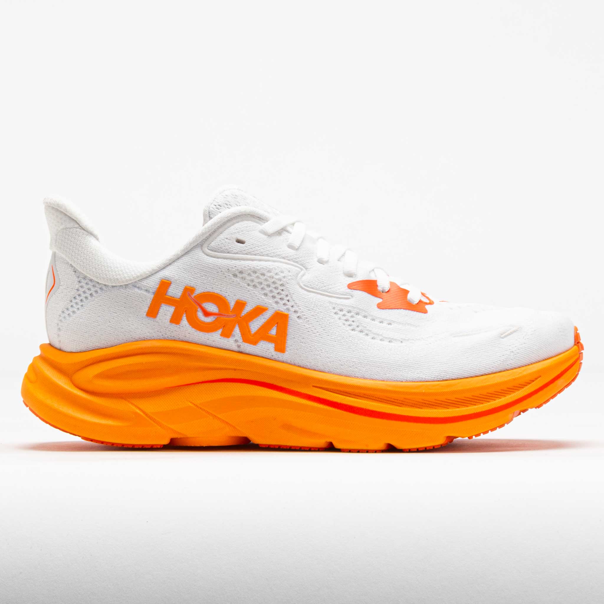 042217_3 HOKA Clifton 10 Womens Frost/Orange Zest - Image 1